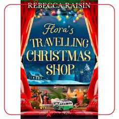 a book cover with an image of a bus and christmas decorations