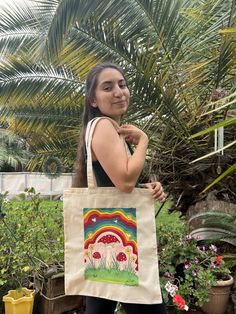 *please message me before placing order  *pictured bag is just an example but I can make a bag like it if you choose :-) * TOTE BAG IS: -- 15 x 16" in size -- Made of 100% 5 oz natural cotton -- Eco-friendly reusable bag, perfect for any occasion, good for carrying books, going to the beach, etc HOW IT WORKS: -- wait time is 1-2 weeks unless I say otherwise. -- designs painted with a mixture of acrylic and fabric medium. -- Upon purchase I will draw out a design (by pencil) and send you a pictur Gift Canvas Satchel Bag With Removable Pouch, Canvas Satchel Bag With Removable Pouch As Gift, Square Canvas Shoulder Bag Gift, Canvas Satchel Bag As Gift, Square Canvas Shoulder Bag For Gift, Square Canvas Shoulder Bag Perfect For Gifts, Artistic Everyday Tote Bag, Eco-friendly Square Canvas Bag For Gifts, Rectangular Canvas Shoulder Bag As Gift