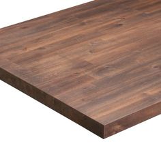 a large wooden table top on a white background