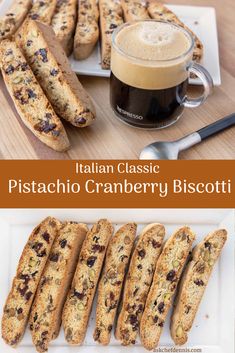 italian classic pistachio cranberry biscotti is an easy dessert recipe