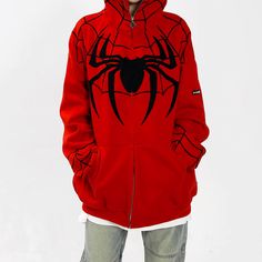 Stay warm and stylish with this High Street Spider Jacquard Hoodie. It features a unique jacquard design that adds a touch of personality to any wardrobe. The hoodie is perfect for colder days, providing a cozy fit and plenty of warmth. Perfect for everyone from casual days to nights out. Features: -100% Cotton -Fixed Hood -Full zip closure -Ribbed Cuffs And Hem -Super Soft Fabric -Spider Jacquard Design -Solid Color -High Street style Spider Embroidery, Jacquard Design, Free Socks, The Spider, Jacquard Pattern, Embroidered Hoodie, Cozy Fits, High Fashion Street Style, White Hoodie