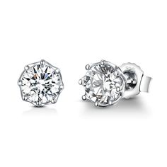 Item Type: Stud Earrings Material: 925 Sterling Silver, Cubic Zirconia Shape Pattern: Round Earrings Style: Classic Back Finding: Screw-back Size: 0.6 cm / 0.24 inch Weight: 3.9 gr / 0.0085 lb Pave Setting CZ: High quality cubic zircon which possess similar reflection like diamonds, are inlaid to bright your beauty. Occasion: Anniversary,Engagement,Gift,Party,Wedding Packaging: One Free Jewelry Box For Each Parcel To Protect The Earrings Travel Inspired Jewelry, Silver Earrings Wedding, Tiffany Earrings, Small Earrings Studs, Sterling Silver Flowers, Flower Earrings Studs, Flower Studs, Earrings Collection, Sterling Silver Studs