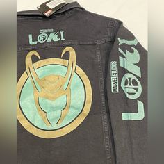 Marvel Loki Jean Jacket. New With Tags. Never Worn Size Small Loki Inspired Outfit, Marvel Pullover, Marvel Items, Marvel Merch, Marvel Jacket, Marvel Inspired Outfits, Boys Denim Jacket, Marvel Fashion, Denim Jacket With Hoodie