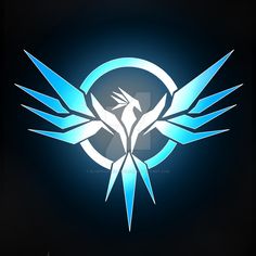 an image of a blue bird logo on a black background with the words overwatch written below it