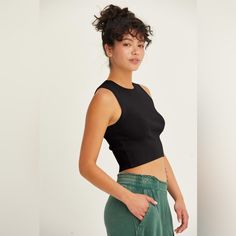 This Ribbed Knit Cropped Tank Top Is A Must-Have For Your Casual Wardrobe. The Cropped Design And Ribbed Texture Offer A Comfortable And Trendy Look That Is Perfect For Various Occasions. Pair It With High-Waisted Shorts Or Jeans For A Laid-Back, Stylish Outfit That Exudes Effortless Charm. Elevate Your Everyday Style With This Versatile Tank Top, Adding A Touch Of Chic Simplicity To Your Ensemble. Features: Ribbed Sheer: Opaque Stretch: Slightly Stretchy Material Composition: 50% Rayon, 28% Pol Knitted Crop Tank Top, Pineapple Clothes, Tea Shirt, Liquid Leggings, Solid Leggings, Judy Blue Jeans, Stylish Outfit, Ribbed Texture, Knit Crop