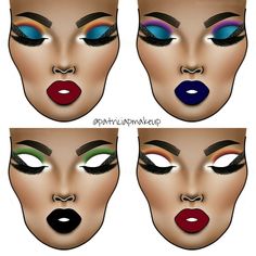 Makeup Chart, Makeup Stencils, Maquillage On Fleek, Face Beat Makeup, Makeup Drawing