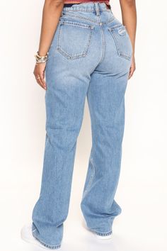 Available In Medium Wash. Dad Jean Non-Stretch Denim Ripped Design Distressed Back Pocket Detailing 12" High Rise 33" Inseam Disclaimer: Due To The Specialized Wash & Distressing Process, Each Garment Is Unique 100% Cotton Imported | Girl Crush 90's Dad Jeans in Medium Wash size 13 by Fashion Nova Dad Jeans, Girl Crush, Jeans Style, Women Girl, Stretch Denim, Levi Jeans, Fashion Nova, Mom Jeans, Cute Outfits