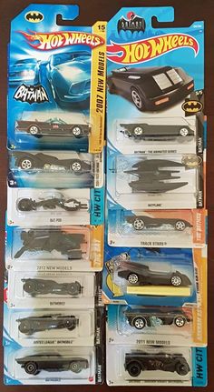 hot wheels batman cars are in the package