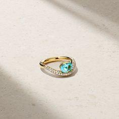 18kt Yellow Gold Paraiba Ring, Yellow Diamond Jewelry, Paraiba Tourmaline Ring, Alexandrite Ring, Soft Feminine, Tourmaline Ring, Branded Gifts, Yellow Diamond, Ring Earrings