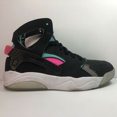 Nike Air Flight Huarache GS Retro Youth Sneakers 705281-003 Size: US 6Y - UK 5.5- EUR 38.5 Black & Pink. The Condition is "Pre-owned". Please refer to photos for details/measurements/blemishes. Minor cosmetic blemishes on toe/white area, I did not attempt to clean. Thank you for stopping- Open to Offers FAST Shipping & Handling with USPS Priority Mail. SH High-top Sneakers With Vented Sides For Streetwear, Streetwear High-top Sneakers With Vented Sides, High-top Basketball Shoes With Vented Sides For Streetwear, Vintage High-top Basketball Shoes, Sports High-top Sneakers With Vented Sides, Vintage Synthetic Sneakers For Sports, Vintage Synthetic Sports Sneakers, Vintage Style Synthetic Sports Sneakers, Vintage Low-top Basketball Shoes For Sports