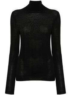 Saint Laurent Turtleneck Black Wool Pullover. Crafted from black wool, turtleneck, long sleeves, perforated details at the ribbed edges, tonal embroidered logo on the front, straight hem.Gender: WOMENMaterial: 100%WOOLColor: BlackMade in: ITProduct ID: 800713.Y76HF*Import tax/duty will be calculated at checkout (If applicable) Saint Laurent Sweater, Wool Turtleneck Sweater, Planet People, Wool Pullover, City Dress, Saint Laurent Paris, Wool Turtleneck, Summer Beach Wear, Loose Sweater