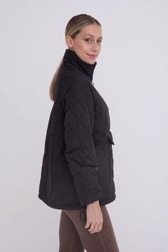 This padded puffer pullover features a high collar, quilted long sleeves, a half zip and Velcro quilted front pocket for extra storage. Inseam pockets with zipper closure to keep your stuff secure, boxy A-line silhouette with a bungee at hem for an adjustable fit. Get the Deets: half zip velcro front pocket oversized boxy fit bungee hem for adjustable fit Poly lining Why We Love: throw over anything for an easy pulloverFabric: 100% PolyesterCare: Wash cool, tumble dry low Black Quilted Jacket For Outdoor Activities, Black Quilted Long Sleeve Jacket For Outdoor Activities, Black Quilted Long Sleeve Jacket For Outdoor, Black Long Sleeve Quilted Jacket For Outdoor Activities, Functional Long Sleeve Quilted Jacket, Puffer Pullover, Quilted Pullover, Throw Over, Half Zip Pullover