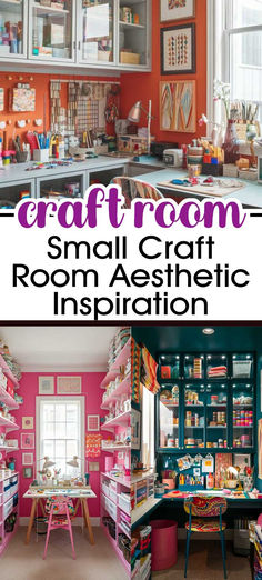 23 Small Craft Room Ideas Aesthetic Small Craft Room Ideas, Quilting Storage, Dream Art Room, Craft Room Ideas, Small Craft Rooms, Room Ideas Aesthetic, Studio Ideas, Craft Organization, Ideas Aesthetic