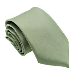 a plain light green tie on a white background