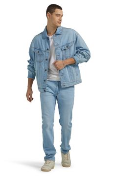 Complete your casual look with the can't-miss style of this oversized jacket made from nonstretch denim. Spread collar Long sleeves with button cuffs 77% cotton, 23% hemp Machine wash, tumble dry Imported Cold As Ice, Oversized Jacket, Casual Look, Nordstrom Rack, Casual Looks, Denim Jacket, Loose Fitting, Nordstrom, Long Sleeves