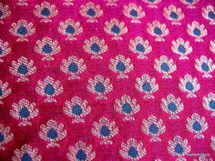 Pure Silk Floral Brocade Fabric in Fuchsia and Gold Color Sold | Etsy Pink Silk Fabric For Festive Occasions, Pink Brocade Fabric For Festive Season, Festive Pink Silk Fabric, Festive Pink Brocade Fabric, Brocade Fabric, Pure Silk, Gold Color, Trousers, Yard