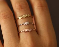 14k solid gold stack ring stack ring solid gold bead ring | Etsy Stackable 14k Gold Initial Promise Ring, 14k Gold Stackable Initial Promise Ring, Hypoallergenic Yellow Gold Sterling Silver Stackable Rings, 14k Gold Filled Stackable Rings For Promise, 14k Gold Filled Stackable Rings As Promise Ring, Fine Jewelry 14k Gold Filled Stackable Promise Rings, Silver 14k Gold Stackable Initial Ring, Sterling Silver Stackable Initial Ring, Dainty 14k Gold Stackable Initial Ring