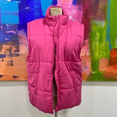 Nwot. Runs Oversized. Will Fit Xl Pink Puffer Vest, Puffer Vest, Pink Ladies, Puffer, Jackets For Women, Jackets & Coats, Running, Pink, Women Shopping