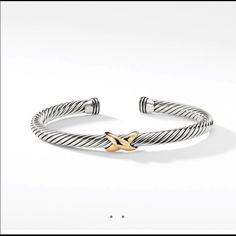 Like New Dy Bracelet. X Collection With 18k Detail. David Yurman Jewelry, David Yurman, Womens Jewelry Bracelets, Gold Color, 18k Gold, Like New, Women Jewelry, Bracelet, Gold