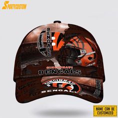 Cincinnati Bengals All Over Printed Nfl Baseball Caps Custom Name Caps Best Gift For Fans - sporty and stylish. Premium material, breathable. Beautifu... Team-colored Adjustable Fitted Hat For Sports Events, Sports Cap For Football Season, Sports Fan Hat With Curved Bill, Snapback Hats For Sports Events And Seasons, Adjustable Team-colored Fitted Hat For Sports, Breathable Baseball Cap For Sports And Baseball Season, Curved Brim Sports Fan Fitted Hat, Breathable Snapback Hat For Sports Events, Team Spirit Sports Baseball Cap With Curved Brim