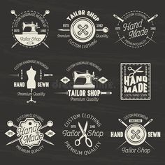 vintage tailor shop logos and emblems