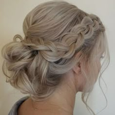 Intimate Washington DC Wedding at The Westin Georgetown - MODwedding - Love this braided updo! #bridalchic #boho #mghairandmakeuplove Low Updo, Wedding Crashers, Side Braid, Wedding Hairstyles For Long Hair, Formal Hairstyles, Long Bob