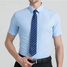 Season:Summer; Fabric:Cotton,Polyester; Sleeve Length:Short Sleeve; Look After Me:Washable,Hand wash,Machine wash; Gender:Men's; Style:Smart Casual,Comfortable,Breathable,Fashion,Casual; Tops Type:Dress Shirt; Occasion:Back to Office,Outdoor,Work,Casual,Daily,Wedding,Street; Age Group:Adults'; Fit Type:Regular Fit; Pattern:Plain; Design:Button-Down; Neckline:Square Neck; Front page:FF; Listing Date:01/06/2023; Bust:; Length:; Shoulder Width:; Fit US Size:null; Fit UK Size:null; Fit EU Size:null Smart Casual Style, Summer Wedding Outdoor, Office Outdoor, Work Shorts, Wedding Outdoor, Mode Casual, Navy Blue Shorts, Gray Weddings, Summer Clothing