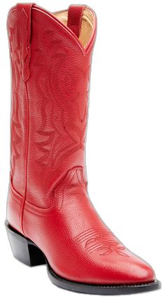 Shyanne Women's Rosa Western Boots - Medium Toe, Red Cowgirl Boots Red, Western Calf Leather Boots With Snip Toe, Western Snip Toe Calf Leather Boots, Western Boots With Moc Toe And Leather Footbed, Red Leather Snip Toe Mid-calf Boots, Classic Moto Boots With Reinforced Snip Toe, Calf Leather Boots With Snip Toe And Leather Sole, Red Boots With Reinforced Snip Toe, Rodeo Work Boots With Reinforced Snip Toe