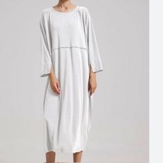 Do Not Buy - In Sesrch Of Solid Long Dress For Loungewear, White Relaxed Fit Maxi Dress For Loungewear, Long Sleeve Relaxed Fit Dress For Lounging, White Midi Dress For Loungewear, Long Spring Sleep Dress, Long Sleep Dresses For Spring, Solid Stretch Midi Dress For Loungewear, White Relaxed Fit Sleep Dress, Solid Color Relaxed Fit Dresses For Loungewear