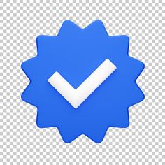 a blue button with a white tick mark on the center, and a check mark in the middle