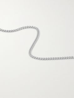 Miansai focuses on the integrity of design and craftsmanship when making its jewellery, so each piece is deliberately kept simple. Handcrafted at the brand's workshop in Milan, this curb-chain necklace is cast from sterling silver. Wear yours solo or layered with similar styles. Minimalist Silver Cuban Link Jewelry, Minimalist Cuban Link Necklace, Everyday Sterling Silver Curb Chain Necklace, Sterling Silver Curb Chain Necklace For Everyday, Minimalist Sterling Silver Curb Chain, Minimalist Sterling Silver Cuban Link Jewelry, Minimalist Sterling Silver Curb Chain Jewelry, Minimalist White Gold Chain Necklace With Curb Chain, Minimalist Cuban Link Necklace With Adjustable Chain