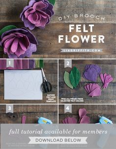 how to make felt flowers with the instructions