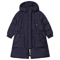 Navy Longline Hooded Down Puffer Jacket. #alexandalexa #kidswinterfashion #childrenswinterclothing #toddlerwinterfashion #childrenswinterstyle Perfect Winter Outfit, Pregnancy Shoes, Navy Coat, Fashion For Kids, Down Puffer Jacket, Urban Streetwear