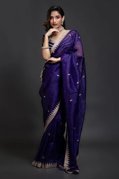 Purple Organza Saree, Sequins Saree, Readymade Blouse Saree, Designer Organza Saree, Saree, Sarees, Saree Online, Silk Sarees, Online Saree Shopping, Saree for Women, Saree for Wedding, Saree Designs, Saree Blouse Designs, Party Wear Saree, Wedding Saree, Festive Saree Purple Organza Saree, Sari India, Purple Saree