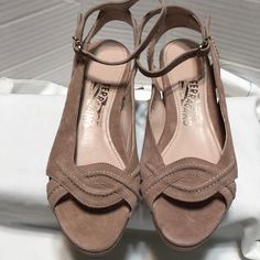 Gorgeous And Understated Elegance Salvatore Ferragamo Platform Shoes, Leather Platform Sandals, Salvatore Ferragamo Shoes, Ferragamo Shoes, Understated Elegance, Platform Sandals, Salvatore Ferragamo, Suede Leather, New Color