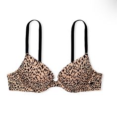 New Victoria's Secret Sexy Tee Push-Up Bra Everyday Bra, Brown Leopard, Demi Bra, Victoria Secret Bras, T Shirt Bra, Push Up Bra, Bra Sizes, Women's Intimates, Everyday Fashion