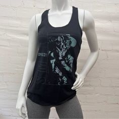 Women’s Dc Comics Tank Top Joker Smile Black Tank Top Size M 60%Cotton 40%Polyester Excellent Condition Never Used, Please Review The Photos For More Detail. Black Screen Print Tops For Cosplay, Black Screen Print Top For Cosplay, Fitted Black Tops With Character Print, Black Cotton Tops For Cosplay, Black Band Merch Tops For Cosplay, Black Grunge Tops With Character Print, Edgy Black Tops With Anime Print, Black Grunge Top With Character Print, Black Workout Top With Screen Print