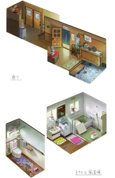 Illustrator’s Beautiful Cross Sections of Grandparents’ House Makes Japanese Twitter Wistfully Nostalgic – grape Japan Decor Kitchen Ideas, Anime House, Bg Design, Bedroom Minimalist, Organization Home, Isometric Design, Sims House Design