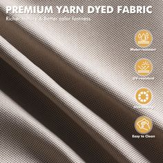 an image of fabric with different colors and textures on it, including the words premium yarn dyed