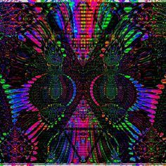 an abstract image with many colors and shapes