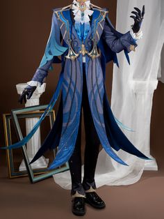 Includes: Coat, shirt, trousers, shawl, streamer, headgear, bow tie, gloves
Material: Embroidery, faux leather, soft yarn
Size: Female S-XL Genshin Impact Neuvillette, Men Costume, Short Torso, Yarn Sizes, Tights Outfit, Soft Yarn, Cosplay Costume, Custom Fit, Genshin Impact