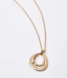 Fresh up tried and true outfits with this artfully modern and impeccably minimalist circle link pendant necklace. Goldtone finish. 30" long.,Imported:Imported Loft Modern Circle Link Pendant Necklace Goldtone Women's by Loft Size Regular - One Size Goldtone Women's Necklaces, Jewelry Loft Store, Loft Modern, Color Crush, Long Pendant Necklace, Modern Necklaces, Necklaces Jewelry, Long Pendant, Tried And True, Detail Shop