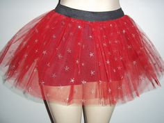 "Gorgeous Four Layered Tutu Skirt Approx Length 11.5  to 12 Inches Long Elasticated Waistband One Size Fit To Most Support 22\" Waist to 38\" Waist Fabulous Netting Material" Running Costumes, Red Star, Dance Party, Tutu Skirt, Halloween Christmas, Tulle Skirt, Womens Skirt, Stars, Clothes For Women