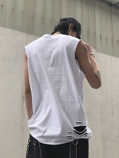 Style: Casual/Street/Punk/Hip Pop/Rock 
Color: White, Black 
Fabric Content: Cotton Blend 
Fit Type: Regular 
Neckline: Crew Neck 
Sleeve Length: Sleeveless Street Punk, Oversize Casual, Vest White, Collar Sweater, Pop Rock, Comfortable Tops, Exclusive Fashion, Pop Rocks, Hip Hop Fashion