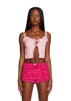 base|pink Fairy Dresses, Sugar Thrillz, Pride Outfit, Low Neckline, Platform Sandals Heels, Crop Tank Top, Lingerie Romper, Pink Tank Top, Bottom Clothes