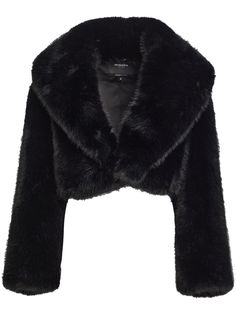 Royalty Clothes, Black Fur Coat, Black Faux Fur Jacket, Black Faux Fur, Shearling Jacket, Faux Fur Jacket, Dream Clothes, Mode Style, Crop Jacket