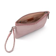 Available in a range of hues, this wristlet is a fun and easy way to add a pop of color or texture to any look. It's finished in our signature soft, supple leather with a zip closure that houses your phone and other small essentials. Its removable wrist strap lets you wear it on its own or throw it in your bag while you run errands, head to the beach or travel. Front Wall, The Sak, Leather Wristlet, Wrist Strap, Clutch Handbag, You Bag, Soft Leather, Antique Silver, Zipper Pocket