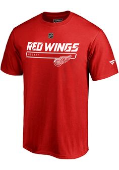 Show off your team pride in this Detroit Red Wings Red Pro Prime Short Sleeve T Shirt! This Detroit Short Sleeve Tee features a Short sleeve tee with team graphic on chest.. Make sure everyone knows you root for the Red Wings with this Red Detroit T Shirt. Go Red Wings! Crew neckline, Soft cotton material, Movable, Screen print graphics, NHL logo on front chest, Machine washable, Tumble dry on low heat, Unisex, Fit: True to Size, 100% Cotton, Machine Washable, Imported Cheap University Red T-shirt With Graphic Print, Cheap Red T-shirt For Sports Events, Cheap University Red Graphic Print T-shirt, Affordable University Red Fan Apparel T-shirt, Affordable Red Sports T-shirt, Cheap University Red T-shirt For Sports, Cheap Red T-shirt For Team Events, Cheap University Red T-shirt For Sports Season, Basketball Shirt Designs