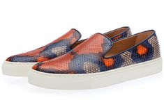 PYTHON SLIP-ON SNEAKERS Burmese Python, Classic Chic Style, Mens Designer Shoes, Classic Chic, Vans Sneakers, Burmese