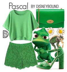 Disneybound Pascal, Disney Bounding Tangled, Disney Bounding Ideas Inspired Outfits, Pascal Disneybound, Disney Bounding Ideas, Disney Attire, Disney Character Outfits